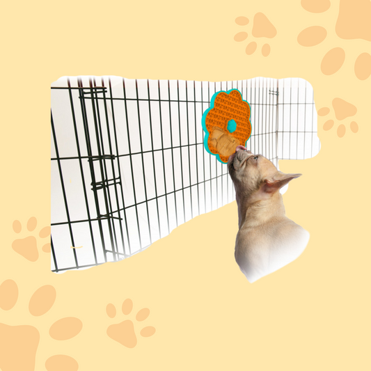 Tapis de léchage avec une attache barreau salon