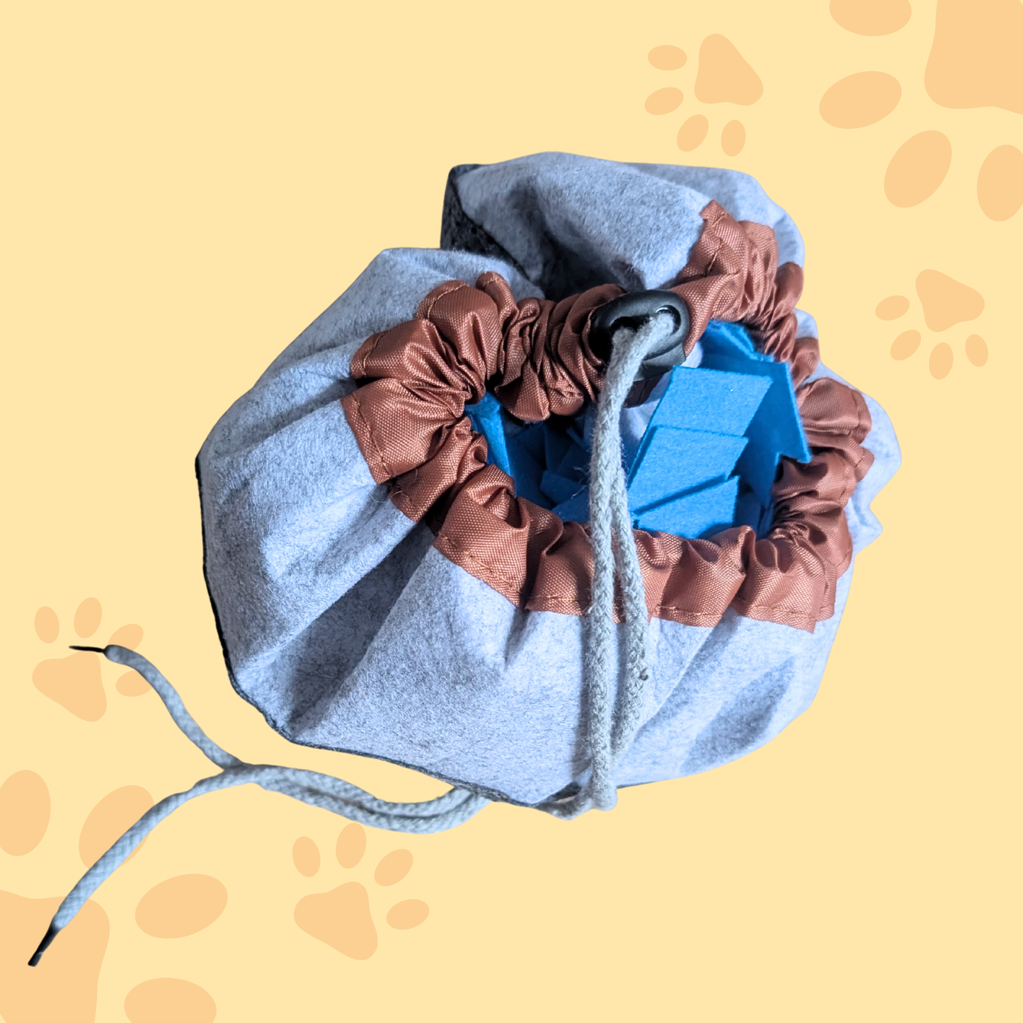 Tapis de fouille rond bleu