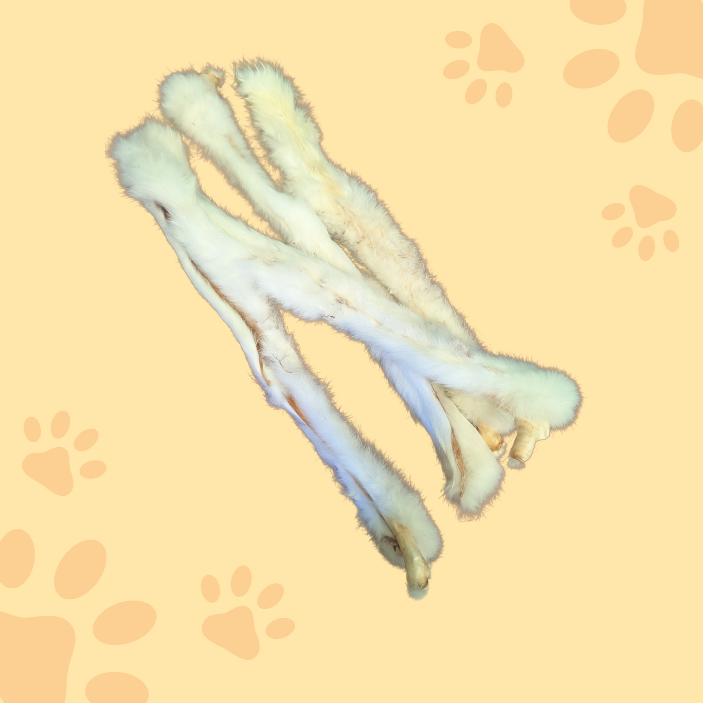 Peau de lapin avec poils XXL 35cm