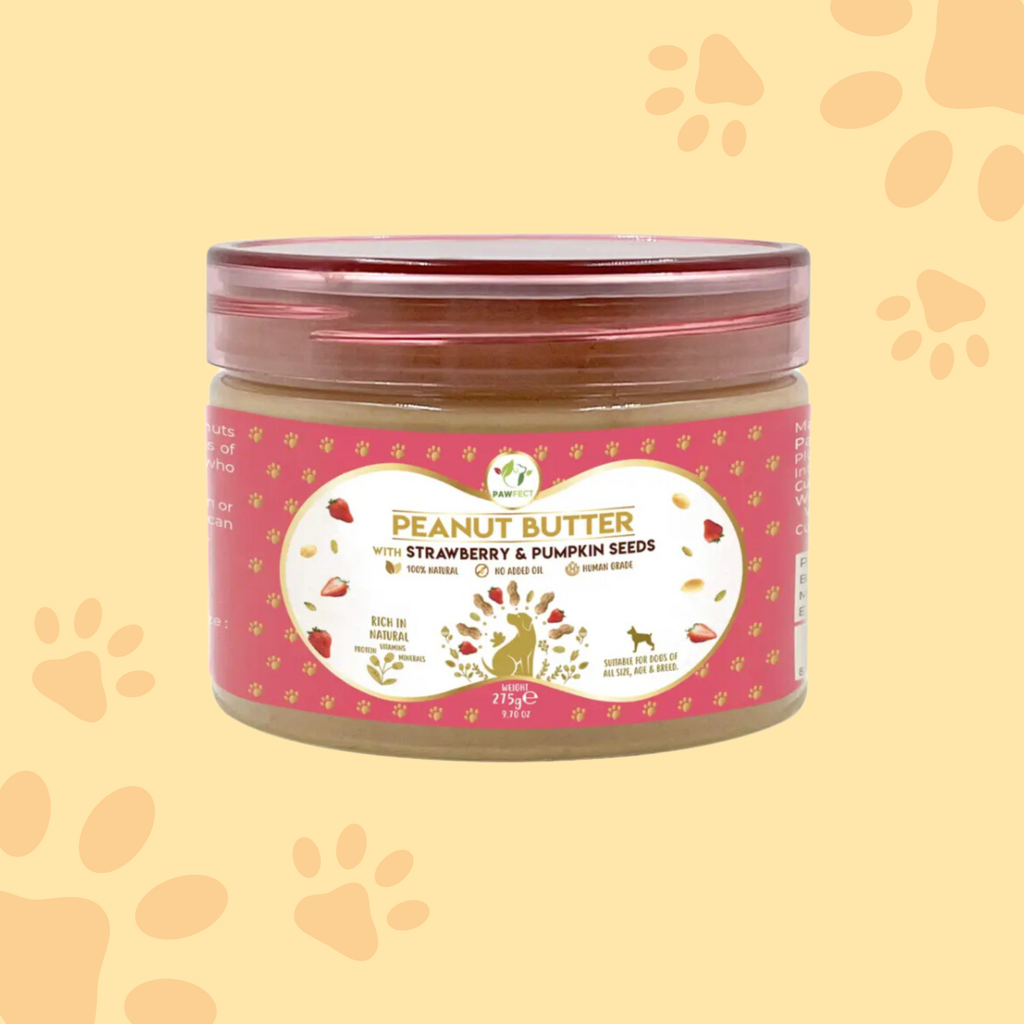 Beurre de cacahuète fraise et graine de potiron