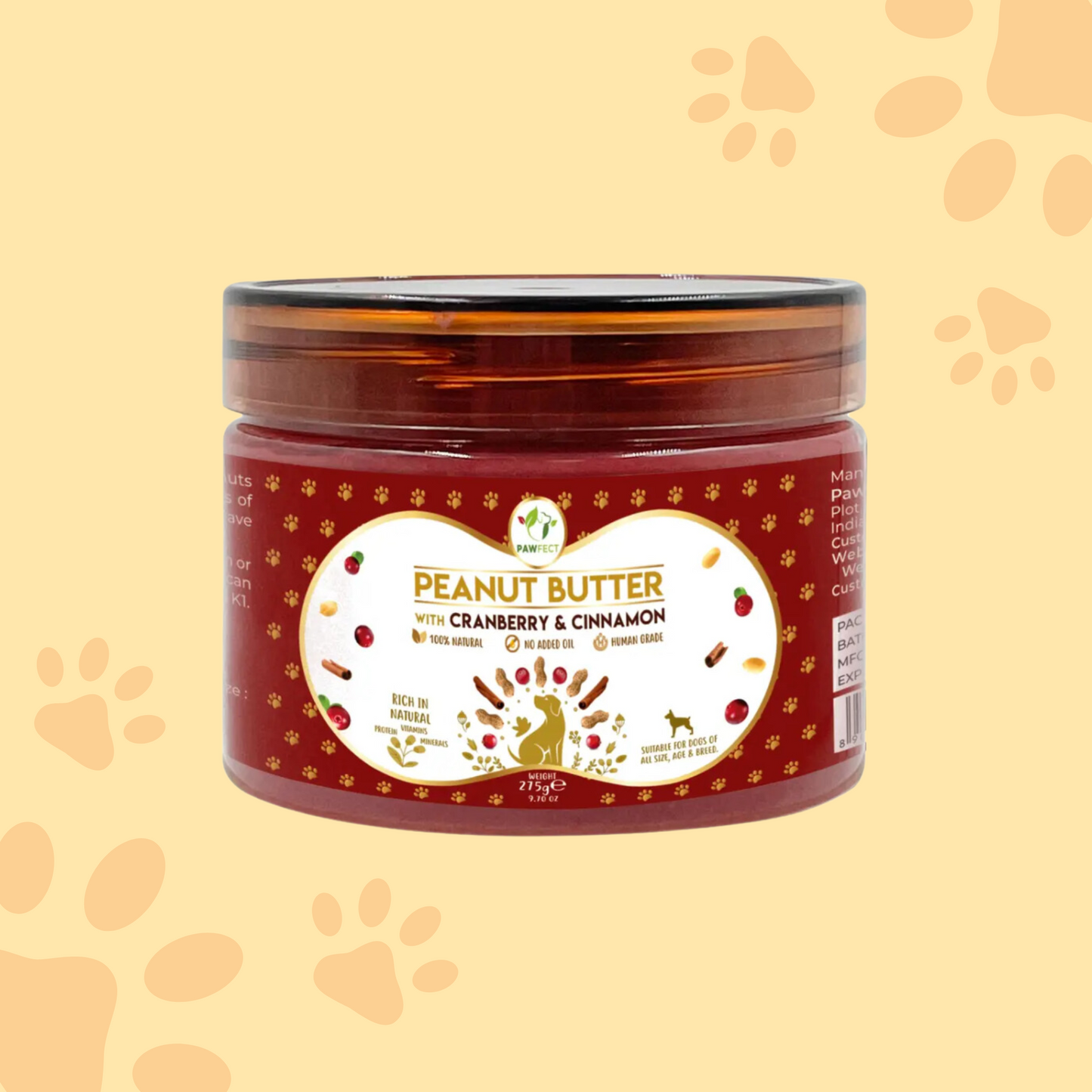 Beurre de cacahuète cranberry et cannelle