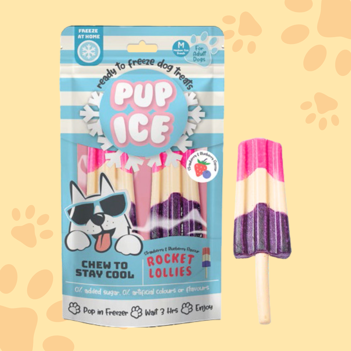 Pup Ice – Rocket Fraise/Myrtille