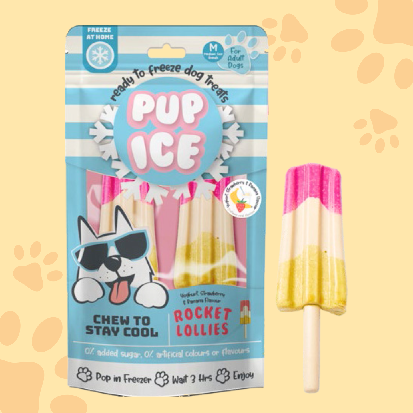 Pup Ice – Rocket Yaourt/Fraise/Banane