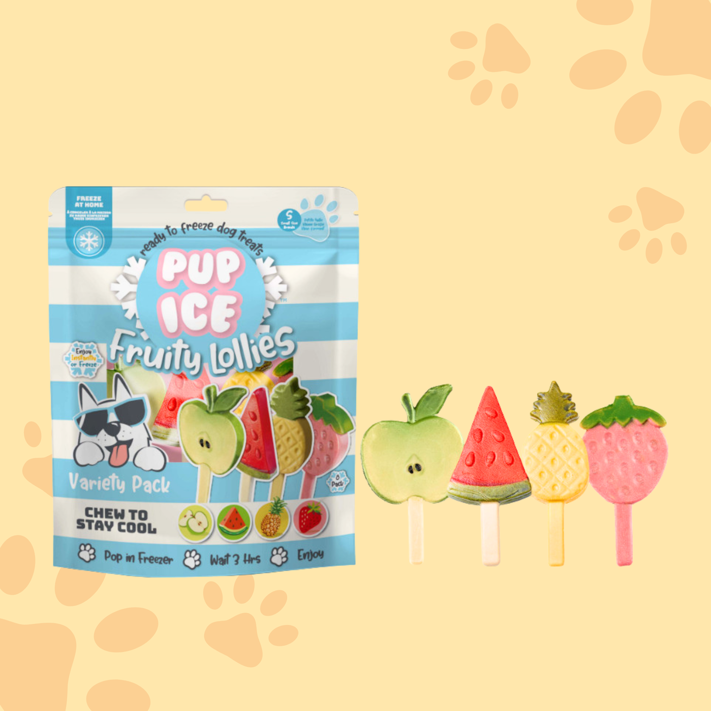 Pup Ice – 8 sucettes glacées aux fruits