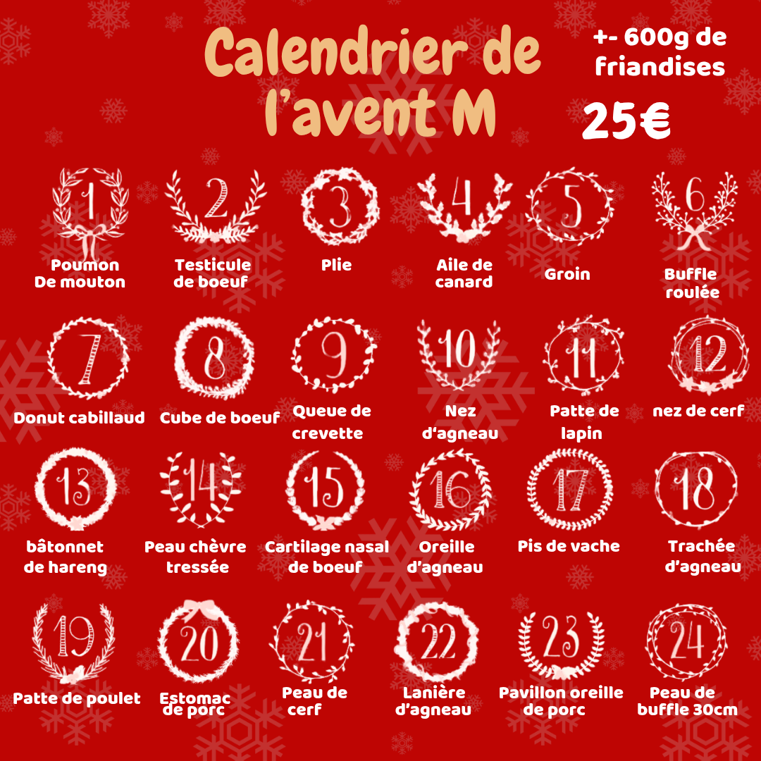 Pré commande Calendrier de l'Avent pour chien