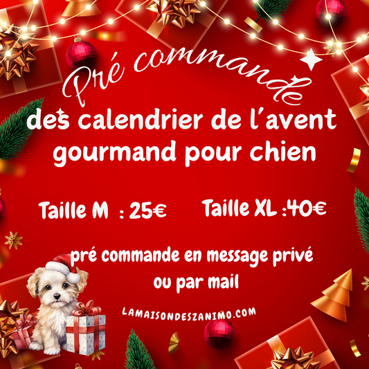 Pré commande Calendrier de l'Avent pour chien